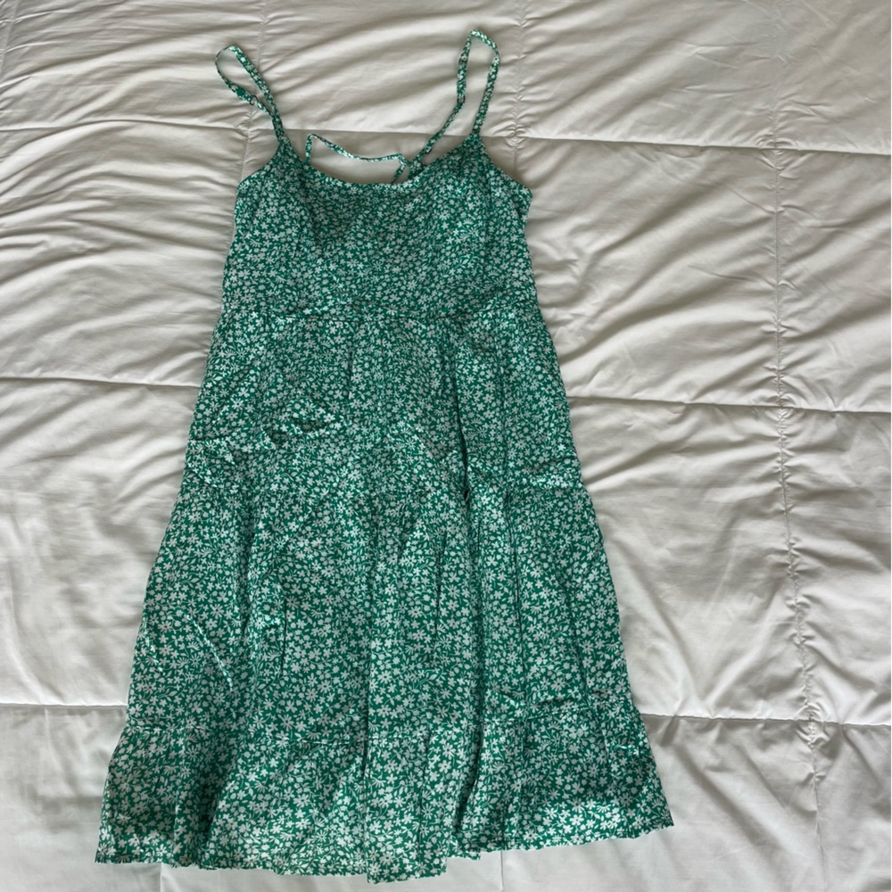 Hollister Teal Floral Strappy Dress